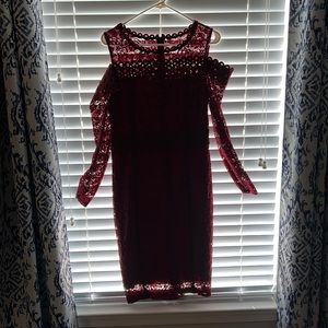 Beautiful peep shoulder dress